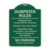 Signmission Designer Series-Residents Only Violators Prosecuted Bag Your Trash No Parking A-DES-G-1824-9895